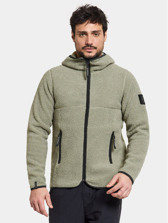 Didriksons Mikina Bror Usx Fz 3 504860 Zelená Standard Fit