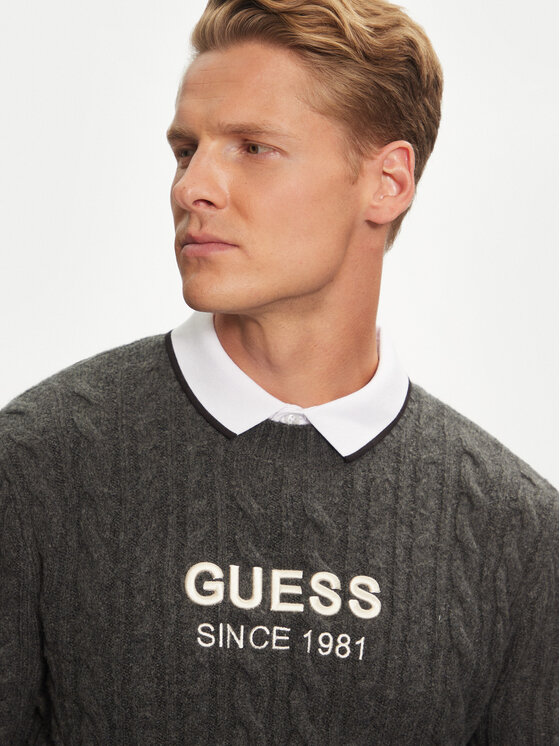 Guess Guess Sweter M4BR11 Z3HA2 Szary Regular Fit