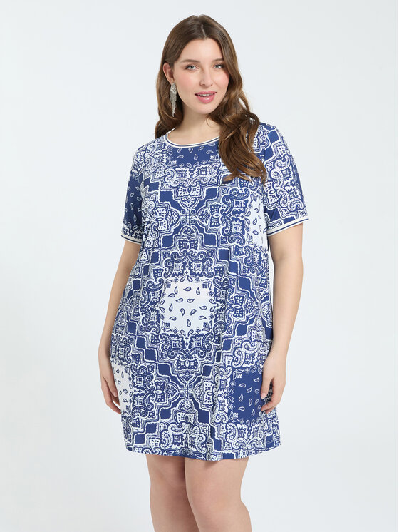 Fiorella Rubino Fiorella Rubino Sukienka codzienna 7058L001253N0S1 Niebieski Regular Fit