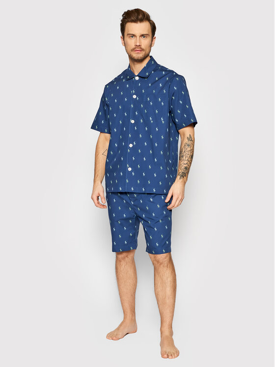 Polo Ralph Lauren Pižama 714862798002 Mornarsko modra Regular Fit
