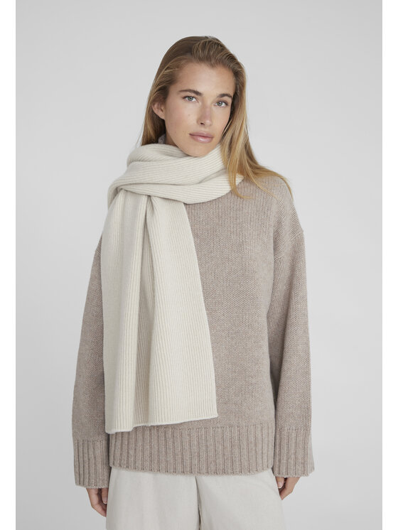 Style Republic Style Republic Szalik mieszanka kaszmiru i wełny Kremowy