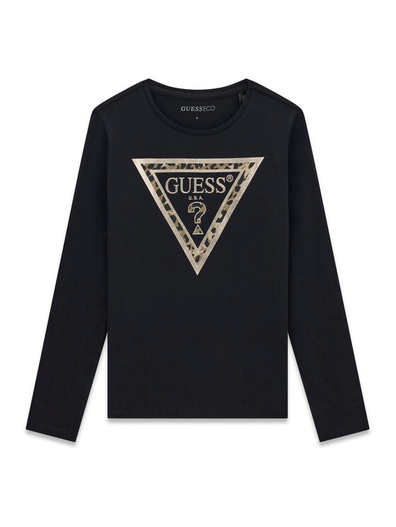 Guess Guess Bluzka J6BI02 K5771 Czarny Regular Fit