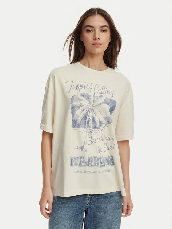 Billabong Billabong T-Shirt This Sunny Time EBJZT00479 Biały Loose Fit