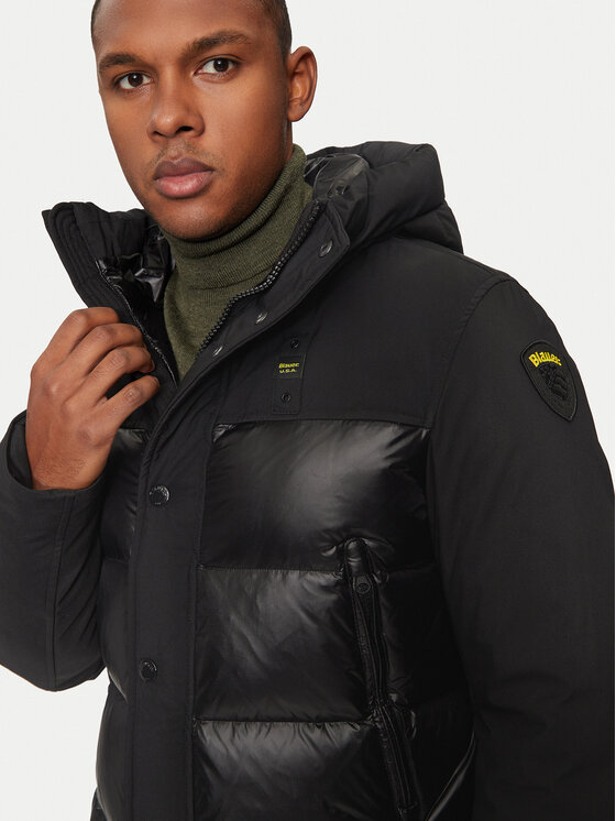 Blauer Blauer Kurtka puchowa 24WBLUC03096 Czarny Regular Fit