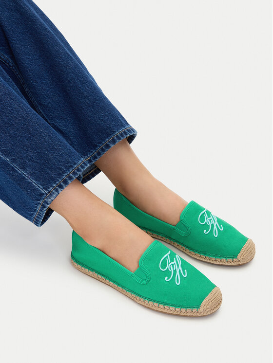 Tommy Hilfiger Espadrile Th Script Summer Espadrille FW0FW09240 Zelena
