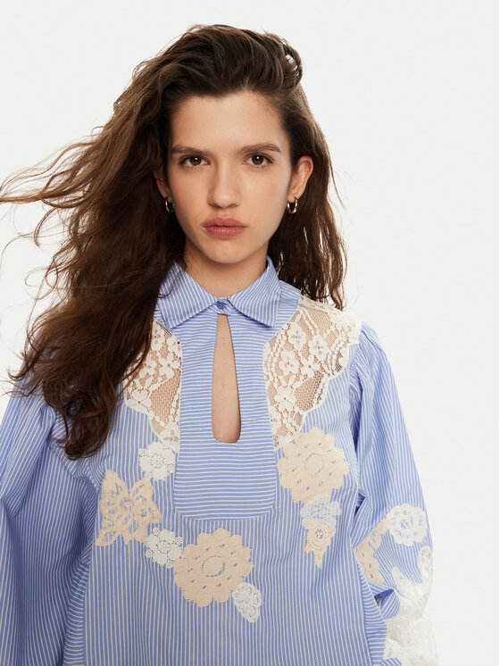 Munthe Munthe Camicia Shellcu 244101624423 Blu Regular Fit