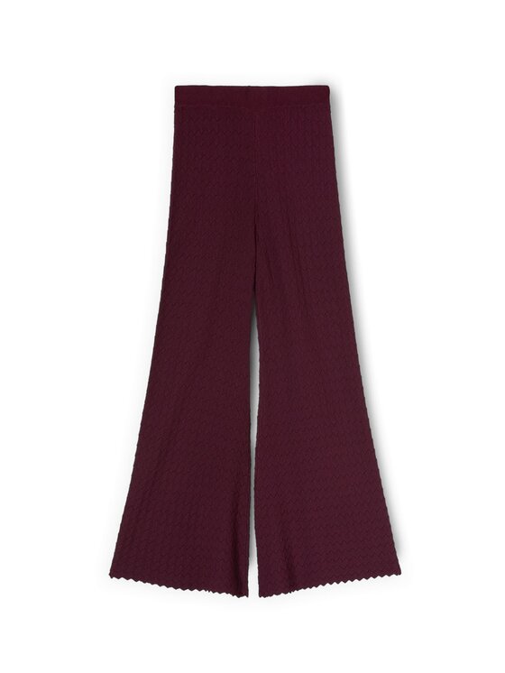 Motivi Motivi Spodnie materiałowe P600W000842N036 Bordowy Flare Fit