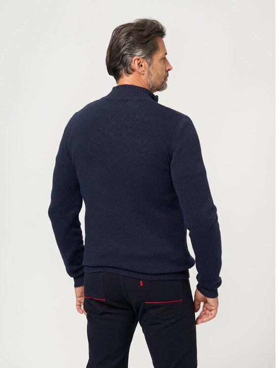 Willsoor Willsoor Sweter 71419 Granatowy Regular Fit