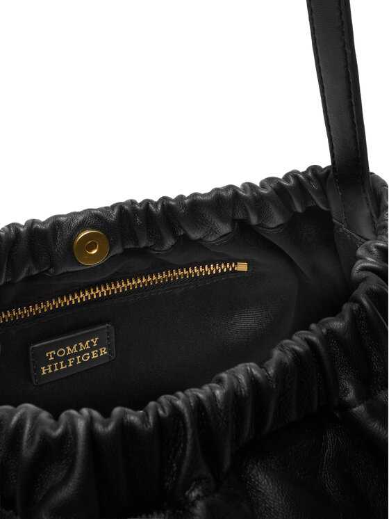 Tommy Hilfiger Tommy Hilfiger Táska Soft Leather Shoulder Bag AW0AW18307 Fekete