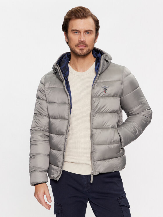 Aeronautica Militare Geacă din puf 232AB2104CT3181 Gri Regular Fit