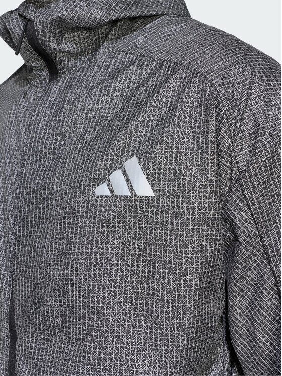 adidas adidas Kurtka do biegania 169321 Srebrny Regular Fit