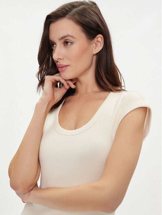Tommy Hilfiger Tommy Hilfiger Ljetna haljina WW0WW41273 Bež Slim Fit
