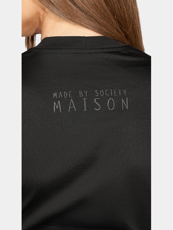 MADE BY SOCIETY MADE BY SOCIETY T-Shirt Noir Élément - T27904 Czarny Basic Fit