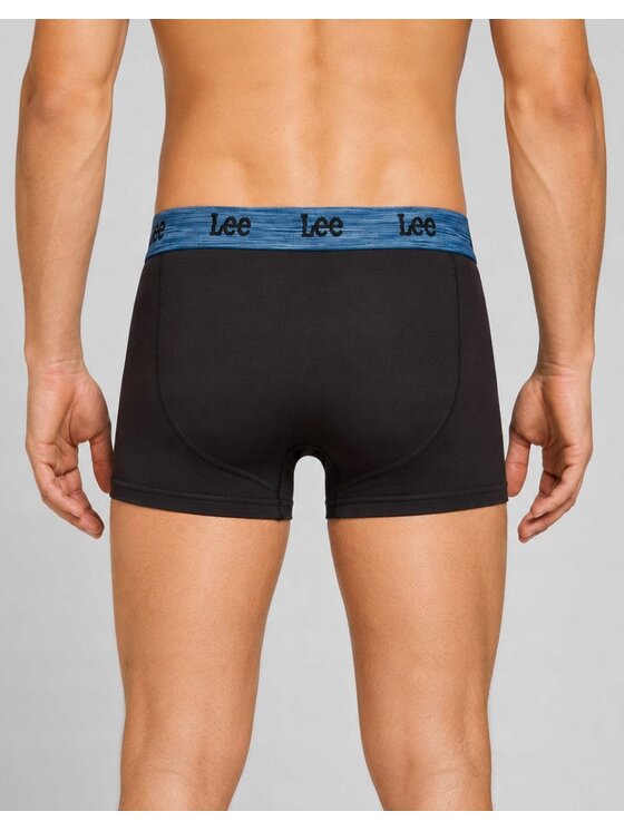 Lee Lee Bokserki Aron 3 Pack Cotton Elastane Trunks Czarny