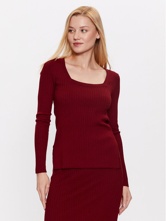 Max Mara Leisure Bluza Timore 2333660334 Bordo rdeča Regular Fit