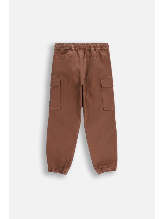 Coccodrillo Coccodrillo Kalhoty z materiálu ZC5119101XBK-018 Hnědá Regular Fit