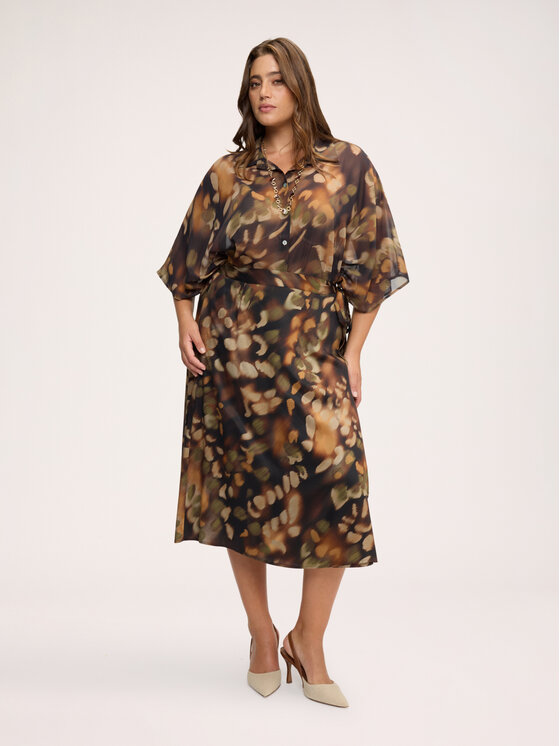 Fiorella Rubino Fiorella Rubino Koszula 5025E000154N0V2 Brązowy Over Fit