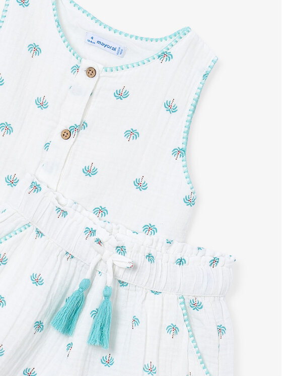 Mayoral Mayoral Komplekti kuuluvad ja šortsid 3229 Valge Regular Fit