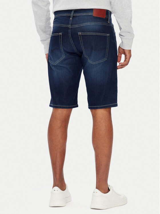 Pepe Jeans Pepe Jeans Džínsové šortky PM801075 Tmavomodrá Slim Fit