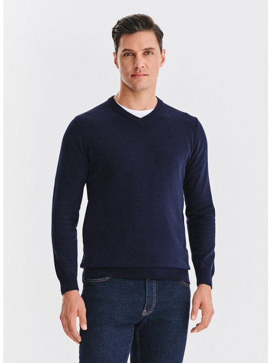 Pako Lorente Pako Lorente Sweter P25WN-2X-029 Granatowy Classic Fit
