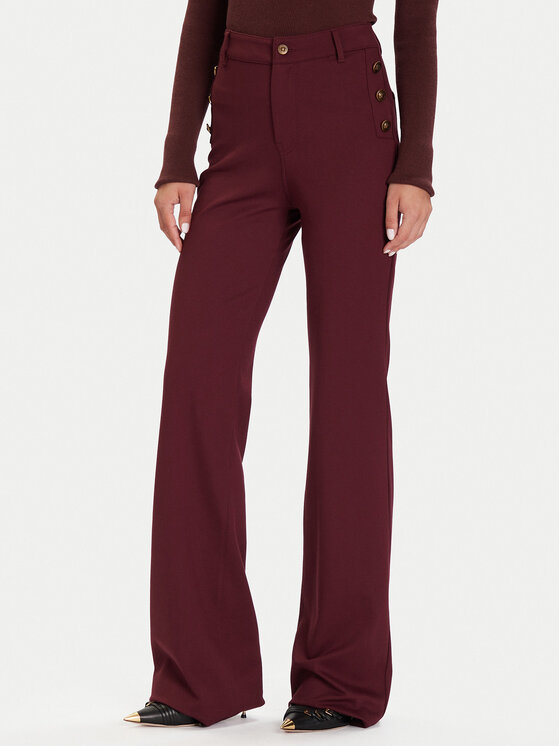 Guess Guess Текстилни панталони W5BB16 KCMU2 Червен Flare Fit