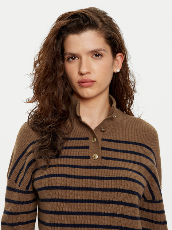 Tommy Hilfiger Tommy Hilfiger Pulover WW0WW44981 Rjava Relaxed Fit