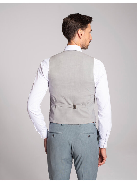 Borgio Borgio Kamizelka garniturowa valdisotto Szary Slim Fit