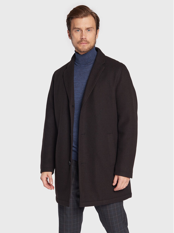 Pierre Cardin Pierre Cardin Cappotto di transizione 10042/000/ 0017 Nero Modern Fit