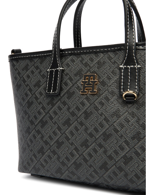 Tommy Hilfiger Tommy Hilfiger Handtasche Monoplay Le Nano Tote AW0AW17717 Schwarz