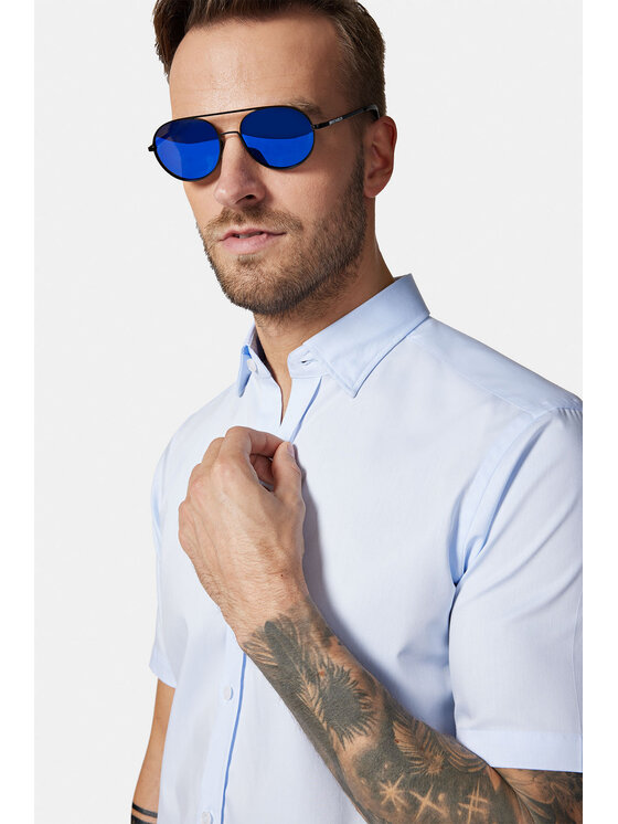 Lancerto Lancerto Koszula Flavia KO073123000043 Błękitny Slim Fit