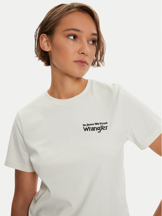 Wrangler Wrangler T-shirt Graphic 112356428 Bijela Regular Fit