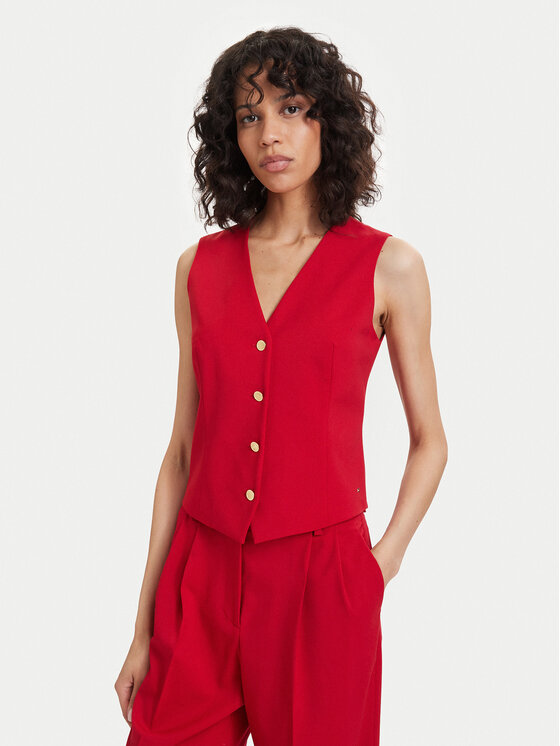 Tommy Hilfiger Tommy Hilfiger Prsluk WW0WW48882 Crvena Regular Fit