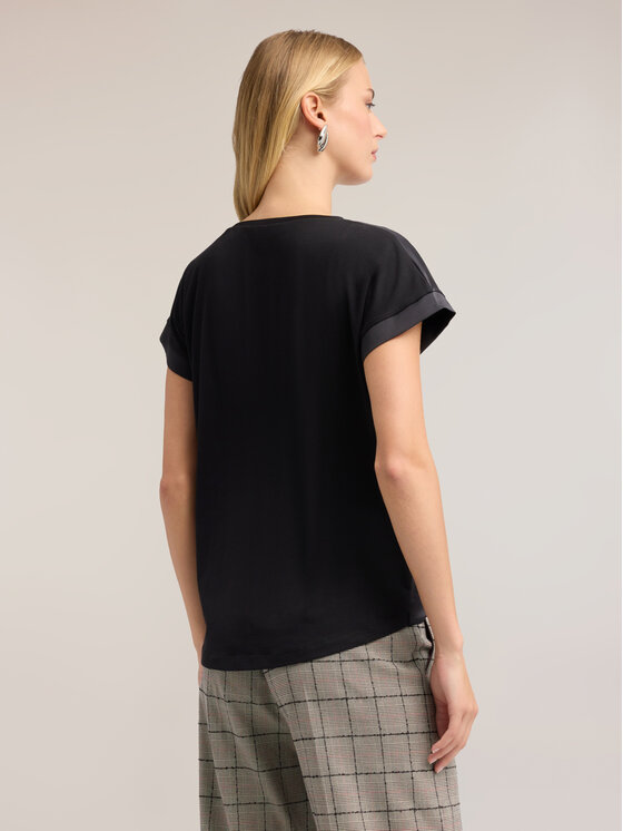 Motivi Motivi T-Shirt G063W903694N033 Czarny Regular Fit