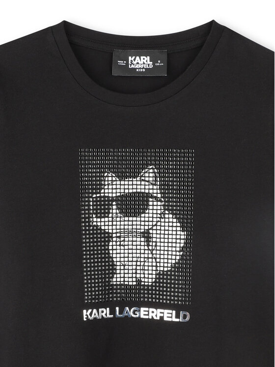 Karl Lagerfeld Kids Karl Lagerfeld Kids Tričko Z30489 S Čierna Regular Fit