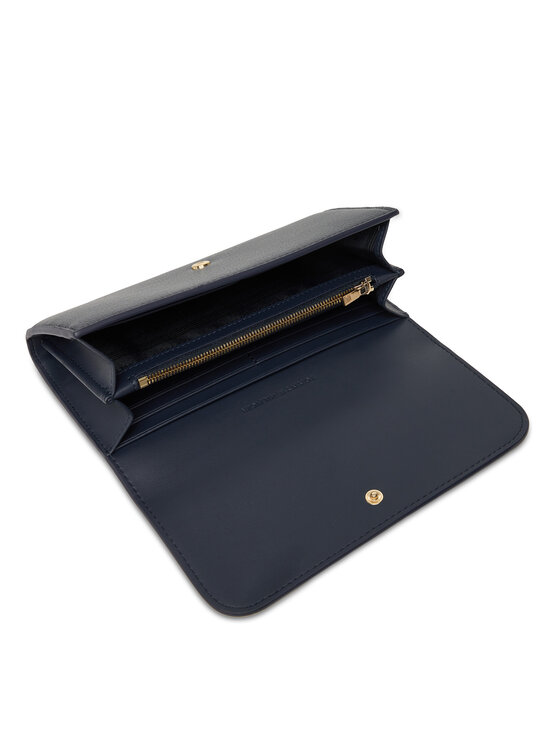 Tommy Hilfiger Tommy Hilfiger Голям дамски портфейл Th Flag Lrg Flap AW0AW17734 Тъмносин