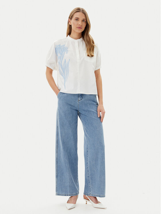 Artigli Artigli Bluzka ACBL002227 Biały Regular Fit