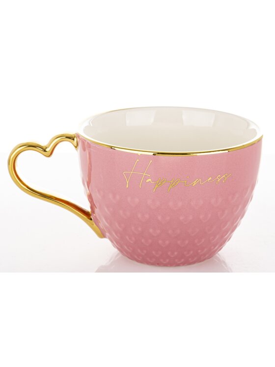MIAhome MIAhome Filiżanka porcelanowa 500 ml HAPPINESS Różowy