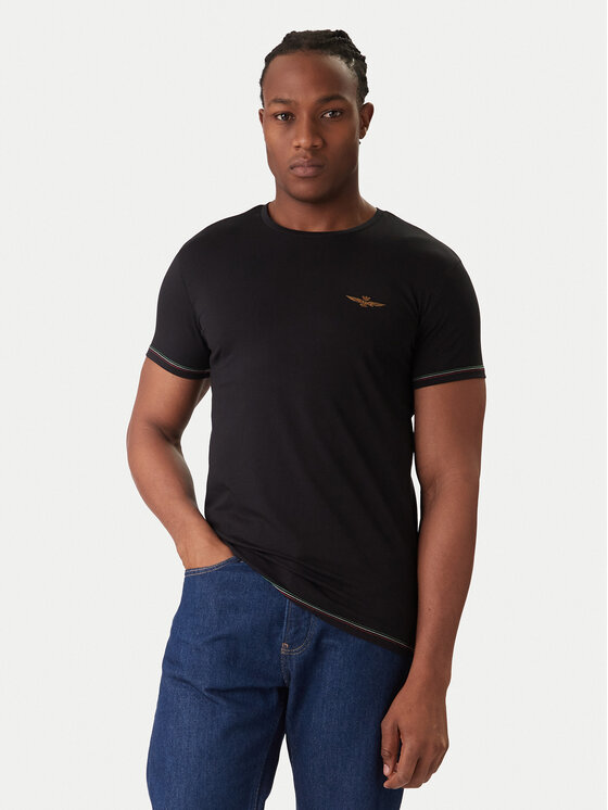 Aeronautica Militare Aeronautica Militare Komplet t-shirtów AM1UTI003B Czarny Slim Fit