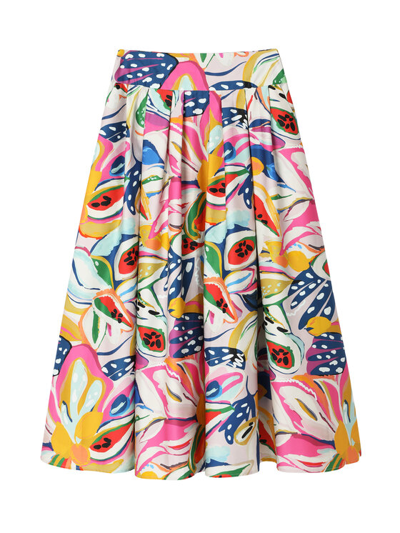 TATUUM TATUUM Midi sukňa FESTI Béžová Flare Fit