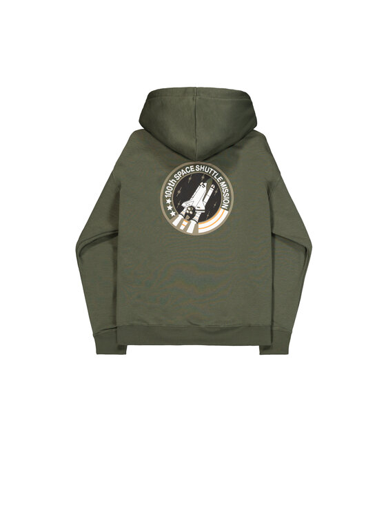 Alpha Industries Alpha Industries Mikina Space Shuttle Hoodie Zelená Regular Fit