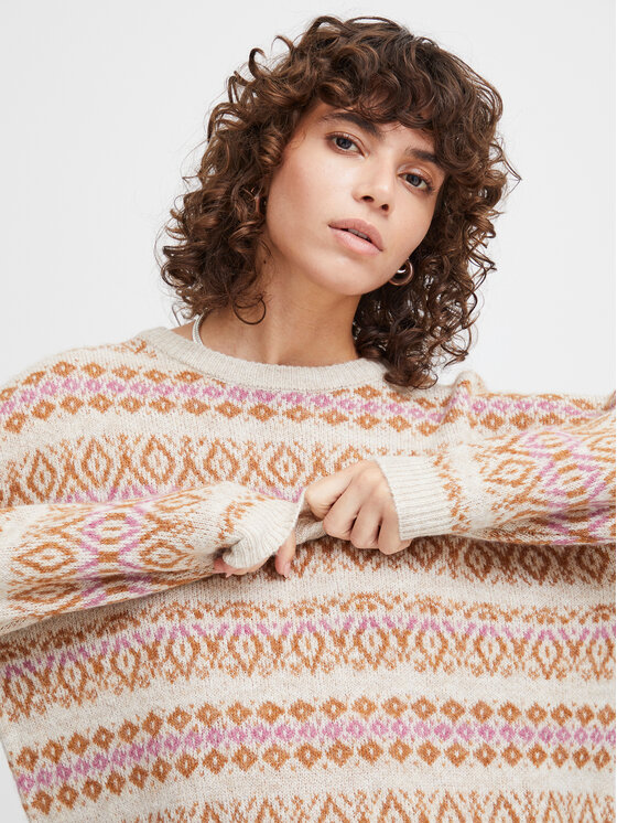 ICHI Pull 20119733 Beige Regular Fit