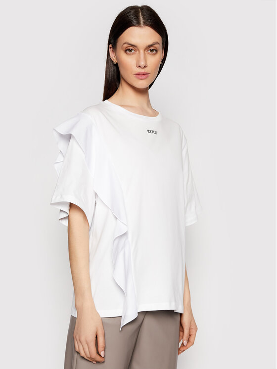 Blusa 21E U2M0 F061 P430 1101 Bianco Relaxed Fit