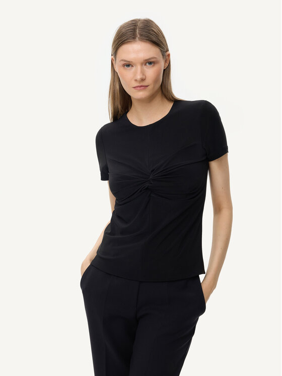 KMX KMX Bluzka 505160007 Czarny Fitted Fit