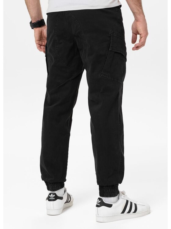 PITBULL PITBULL Spodnie dresowe Spodnie Jogger bojówki męskie SCOTT 3XL Czarny Regular Fit