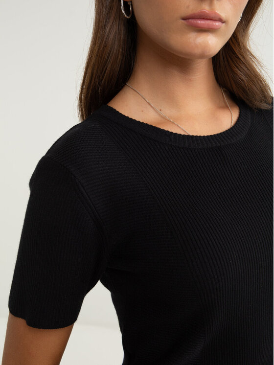 BIG STAR BIG STAR Sukienka dzianinowa MAXINARA_906_340 Czarny Basic Fit