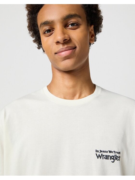 Wrangler Wrangler T-Shirt GRAPHIC TEE Biały Regular Fit