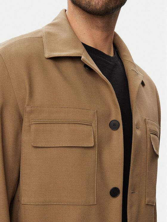 HUGO HUGO Hemdjacke Juliano243F1 50555258 Beige Slim Fit