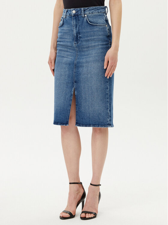 JOOP! JOOP! Džínová sukně 58 JW242DS167 30047184 Modrá Slim Fit
