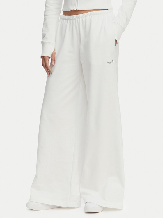 Tommy Jeans Spodnie dresowe Metallic Logo DW0DW22735 Biały Wide Leg