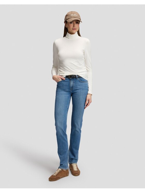 Lee Lee Sweter LS TURTLE NECK Biały Slim Fit